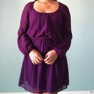 Long Sleeve Purple Speechless Dress